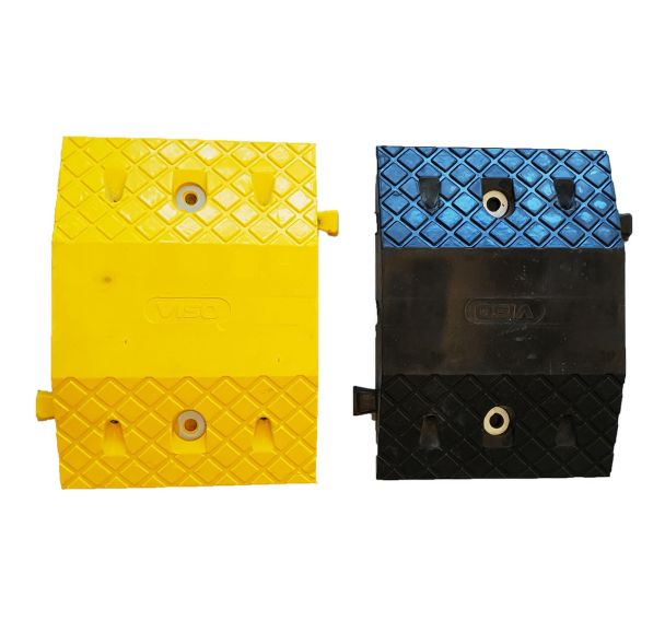 Jeux de 2 ralentisseurs modulaire Noir/Jaune 70 mm