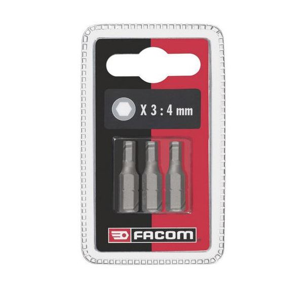 Jeux de 3 embouts pour vis 6 pans creux - Facom