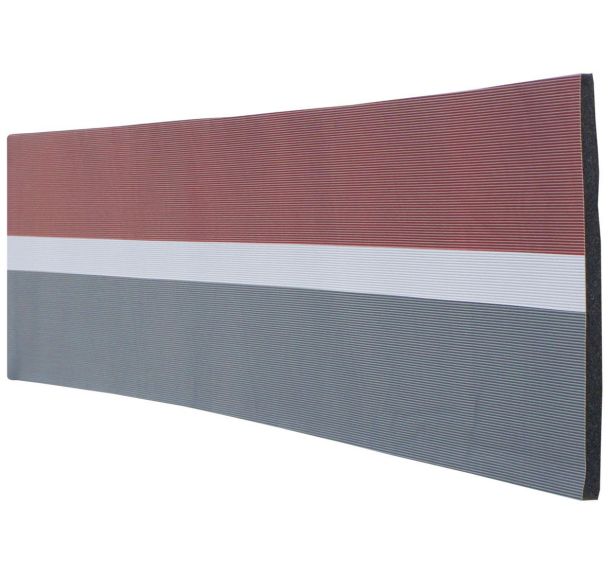 Jeux de 5 protections droite souple en mousse 5m gris/Blanc/rouge