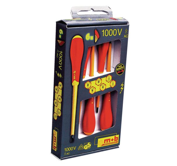 Jeux de 6 tournevis isolés 1000 v