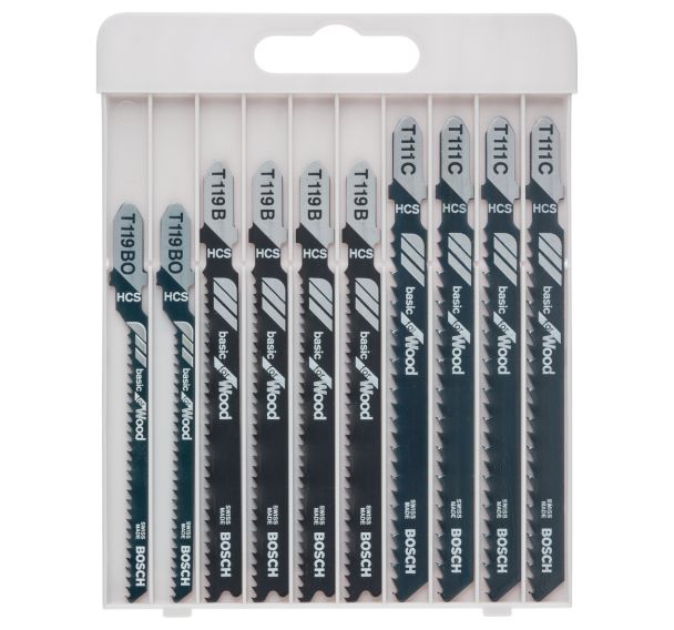 Kit 10 Lames scie sauteuse Bois T 119 BO |T 119 B |T 111 C