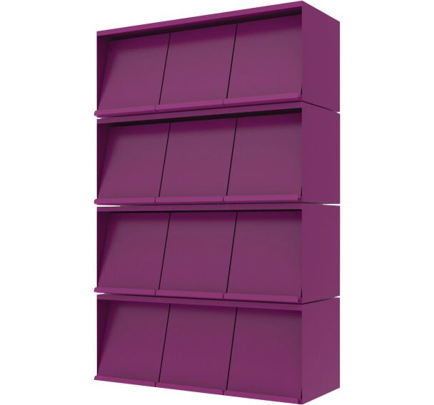 Présentoir périodiques stockage 12 cases DIONE