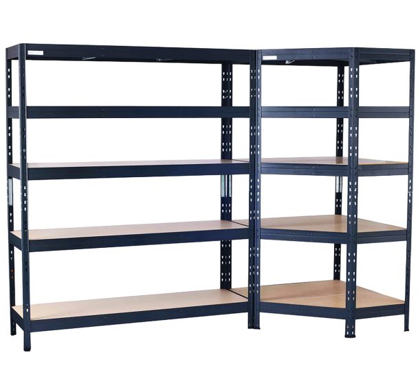 Kit 1 rayonnage d'angle + 1 rayonnage léger