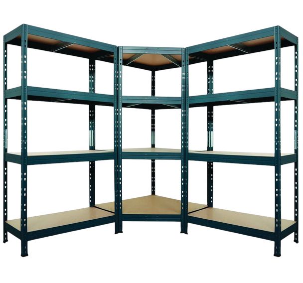 Kit 1 rayonnage d'angle + 2 rayonnages légers