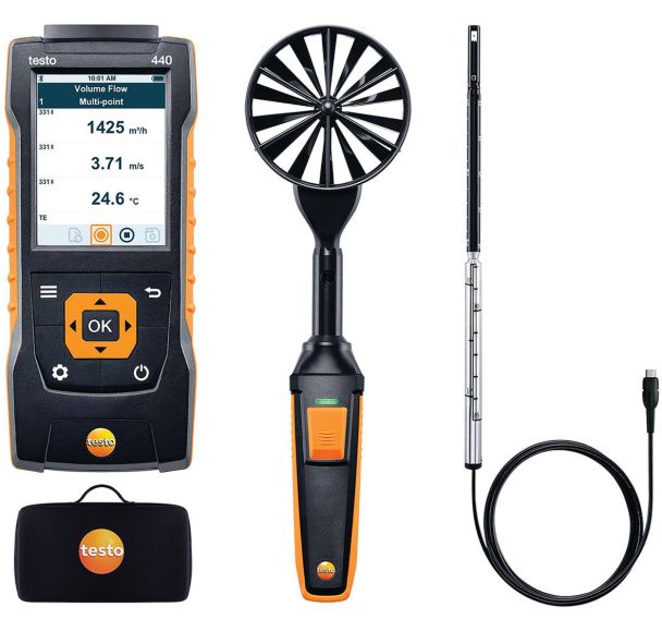 Kit 1 vitesse d'air avec Bluetooth® - Testo 440