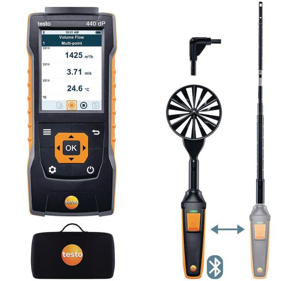 Kit 1 vitesse d'air avec Bluetooth® - Testo 440 delta P