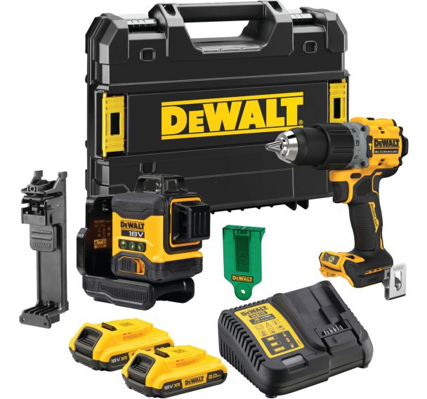 Kit 2 outils XR 18V 2Ah +2 batteries +chargeur