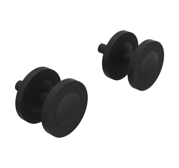 Kit 2 patères pour vêtement, sac, casque noir