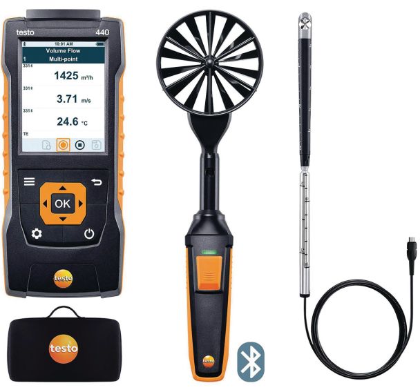 Kit 2 vitesse d'air avec Bluetooth® - Testo 440