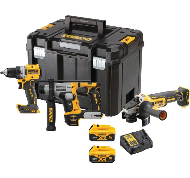 Kit 3 outils XR 18V 5Ah +2 batteries +chargeur