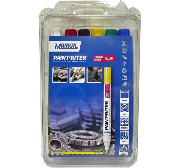 Kit 6 marqueurs à peinture liquide Markal SL100