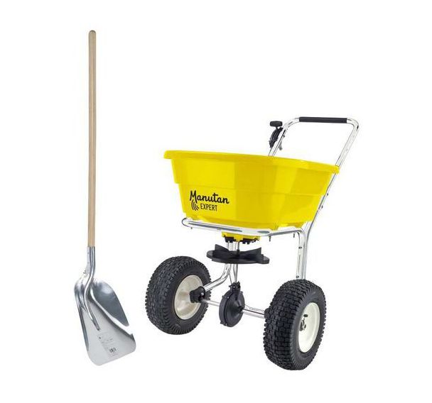 Kit : Epandeur pneumatique 40L + Pelle à neige aluminium