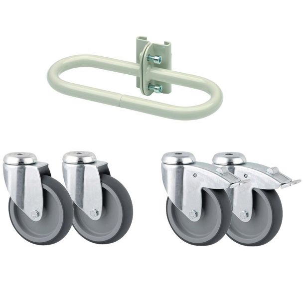 Kit Roulant 4 Roulettes Pivotantes Dont 2 Avec Freins