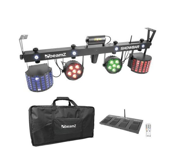 Kit Showbar 2 PARS - 2 Butterflys et Laser R/G DMX IRC