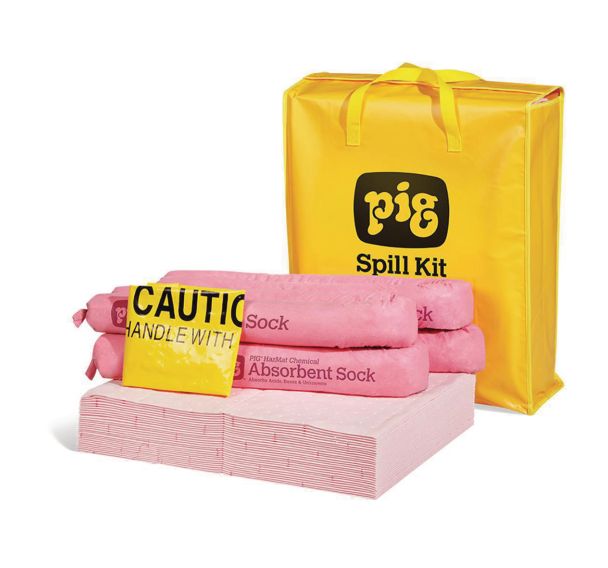 Kit absorbant portable liquides agressifs