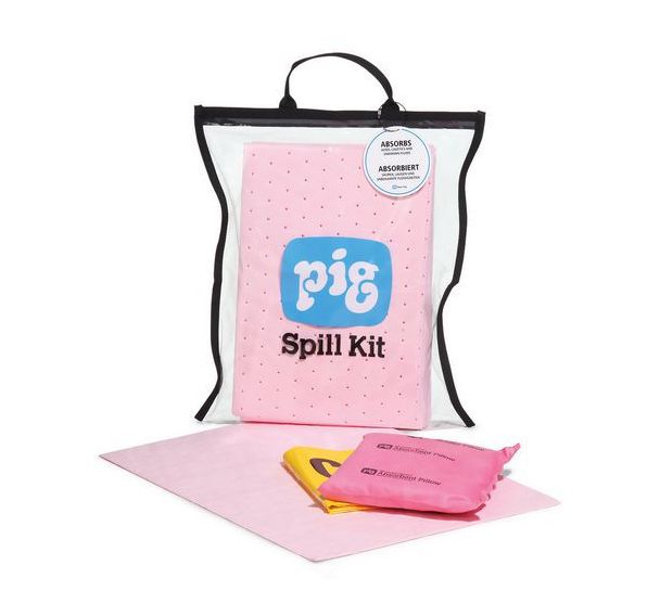 Kit anti-déversement chimique transparent PIG® - 6,7L