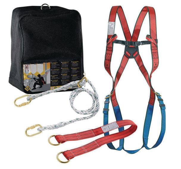 Kit antichute avec harnais, longe et sangle d'ancrage