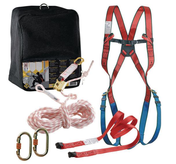 Kit antichute toiture avec harnais et antichute mobile