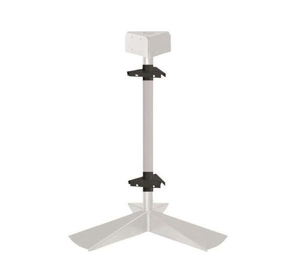 Kit de 2 brides pour poteau 3 poubelles à poser - gris manganese-Rossignol Pro