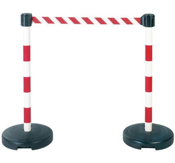 Kit de 2 poteaux à sangle sur socle - À lester - Novap