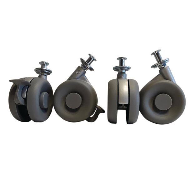 Kit de 4 roulettes en acier pour meuble Confetti