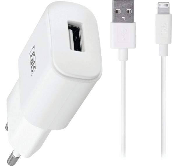 Kit de charge secteur USB 12W et câble Lightning