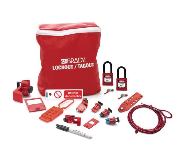 Kit de condamnation disjoncteur avec cadenas et étiquette