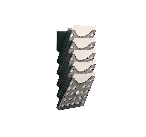 Kit de fixation murale pour présentoir Helit - A4 - Gris