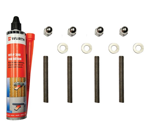 Kit de fixation sol béton pour abris BUTON DESIGN