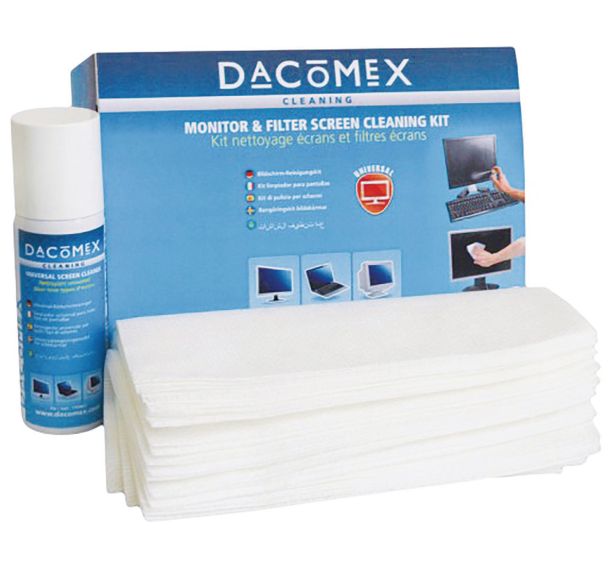Kit de nettoyage écran LCD/plat 70ml et chiffons DACOMEX