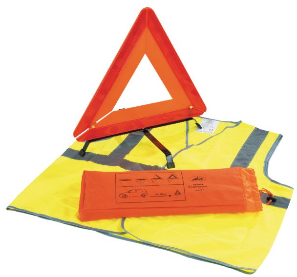 Kit de signalisation auto avec gilet et triangle