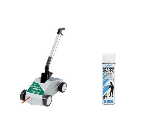 Kit de traçage Perfekt Striper®+ 1 aérosol Traffic extra blanc