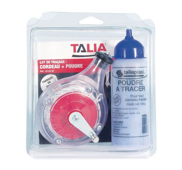 Kit de traçage cordeau et poudre à tracer