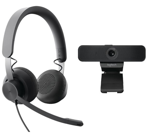 Kit de vidéoconférence avec Casque filaire + Webcam C925e - Logitech