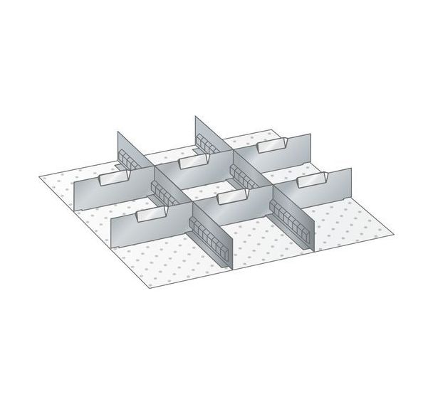 Kit matériel subdivision 27x27E (LxPxH) 459x459x100mm-Lista