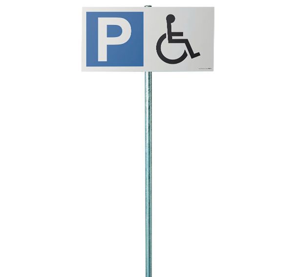 Kit panneau parking P + pictogramme handicapé