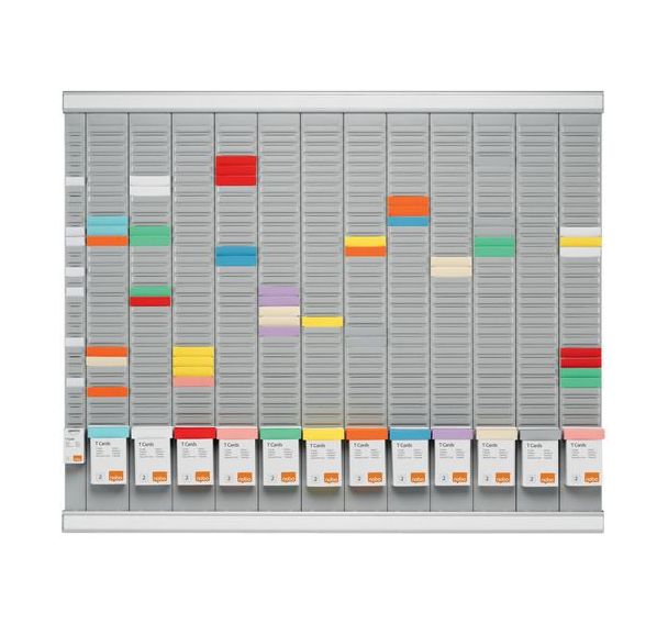 Kit planning Nobo à fiches T - Planning 12 mois