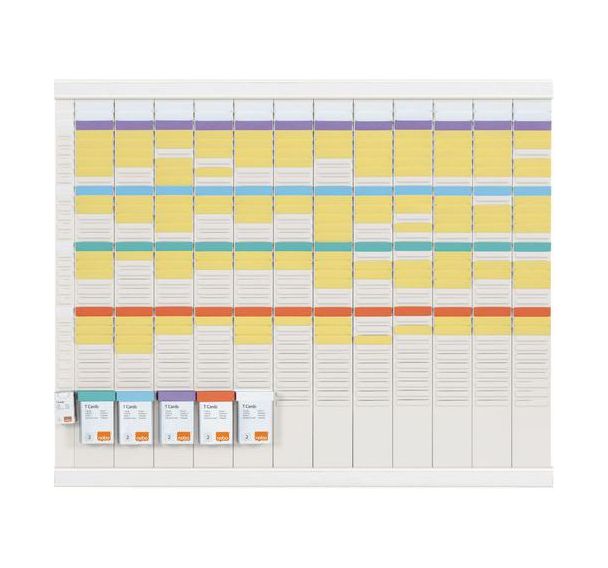 Kit planning  à fiches T - blanc - Nobo
