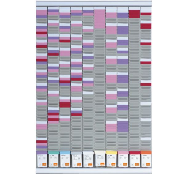 Kit planning générale Nobo à fiches T, 10 col. à 54 fentes