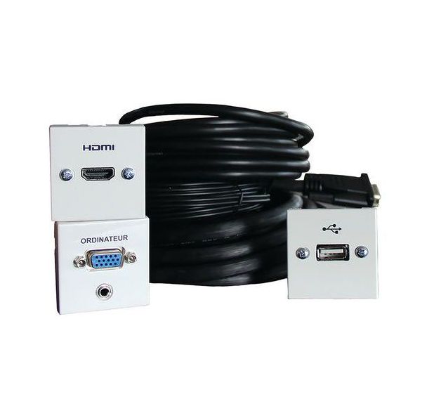 Kit plastrons vidéoprojecteur interactif VGA / HDMI / USB 10 m