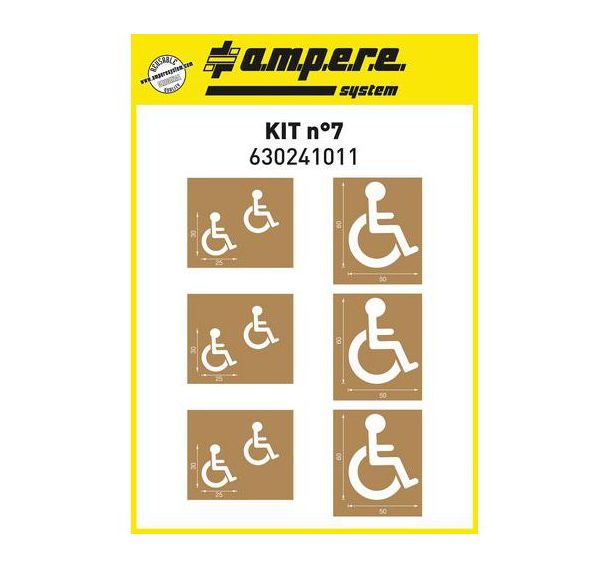 Kit pochoir réutilisable 6 planches Handicapé