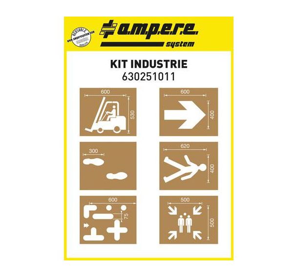 Kit pochoir réutilisable Industrie 6 planches
