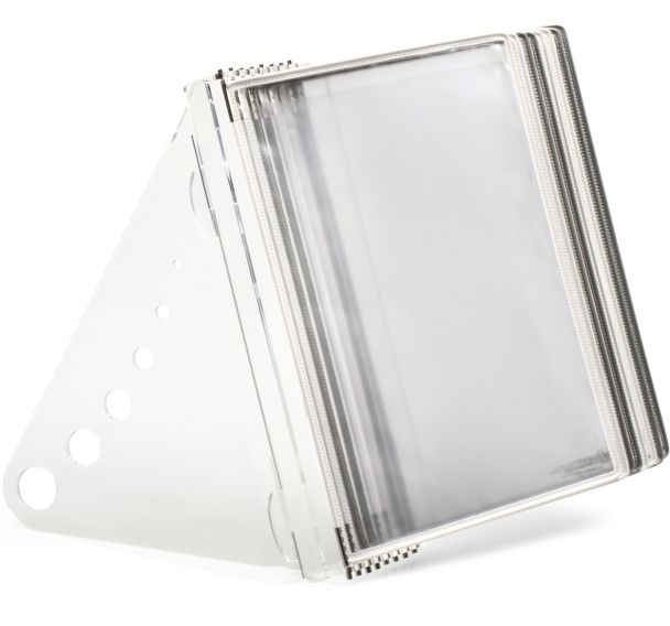 Kit pupitre crystal A4 - 8 poches - Gris et Blanc