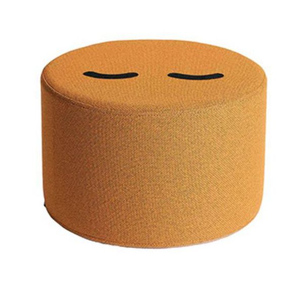 Klip Klap pouf Visage moutarde-KlipKlap