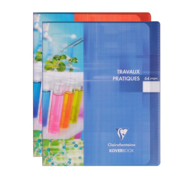 Koverbook t. P piqué polypro transparent 17x22cm 64p séyès-uni coloris assortis
