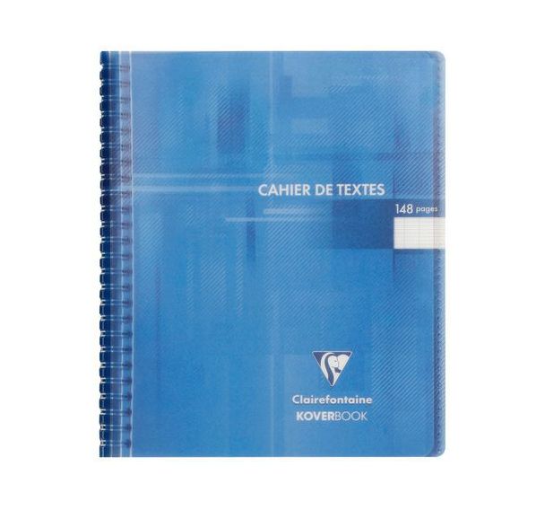 Koverbook textes reliure intégrale polypro transparent 17x22cm 148p séyès coloris assortis