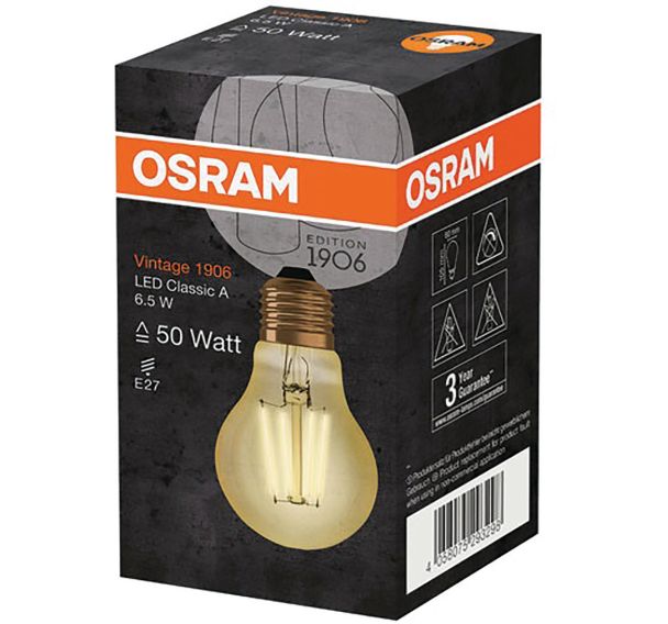 LED Standard Ed.1906 clair filament or 6.5w éq 51 E27 chaud