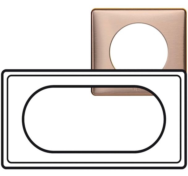 LEGRAND - Plaque copper à associer diam. 53,6 mm