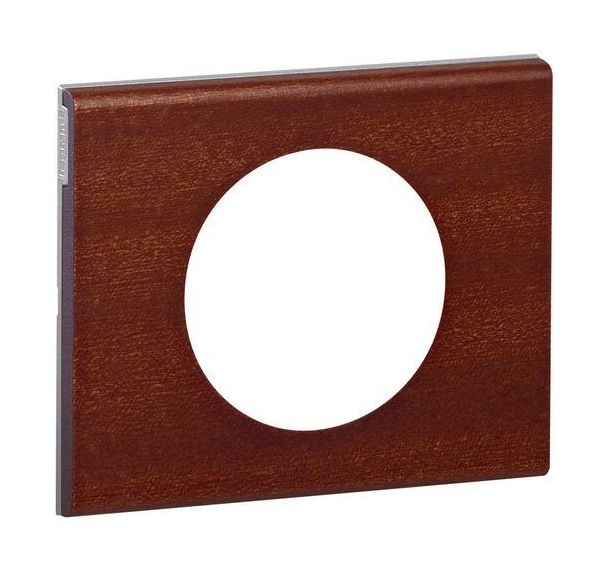 LEGRAND - Plaque en bois acajou à clipser
