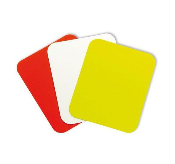 Lot de 1 Lot 3 cartons arbitre jaune+rouge+blanc